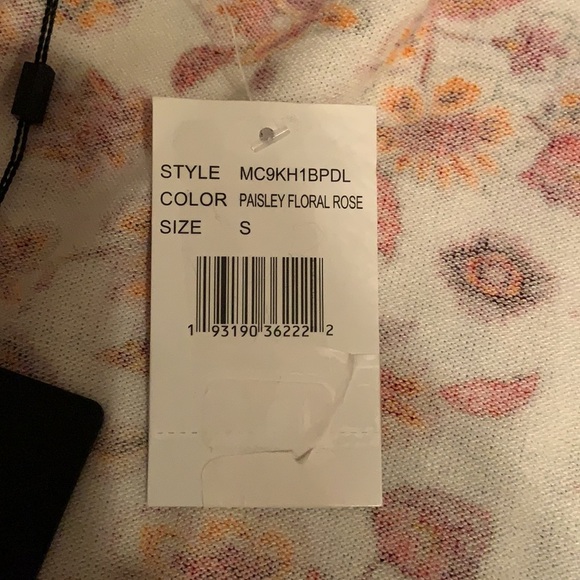 Bobeau Open Front Cardigan in Paisley Floral Rose - Picture 8 of 11